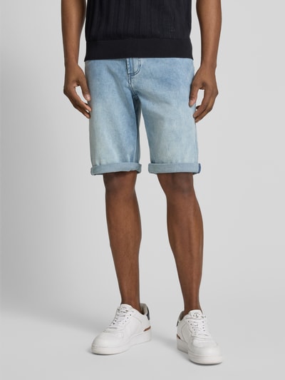 Christian Berg Men Bermuda im 5-Pocket-Design Hellblau Melange 4