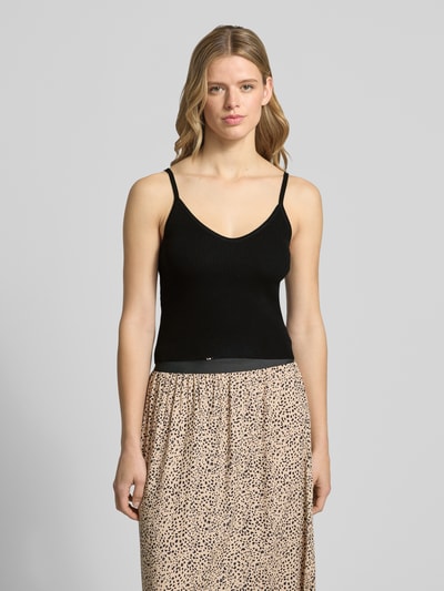 JJXX Crop Top aus Viskose-Mix Modell 'ESTHER' Black 4