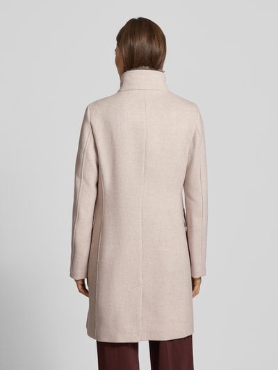 Christian Berg Woman Selection Regular fit lange jas met wol Zand gemêleerd - 5