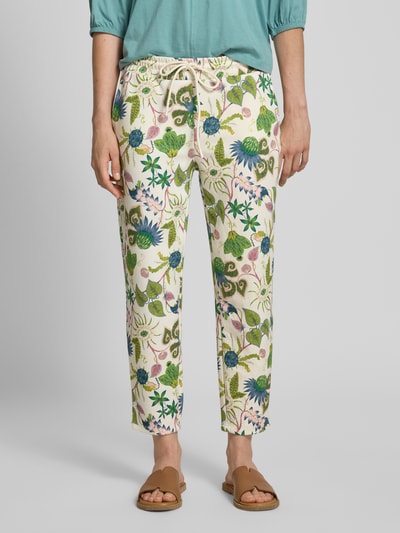 Christian Berg Woman Sweatpants mit elastischem Bund Ecru 4