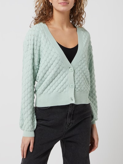 Only Cardigan met extra brede schouders, model 'Gillie' Mintgroen - 4