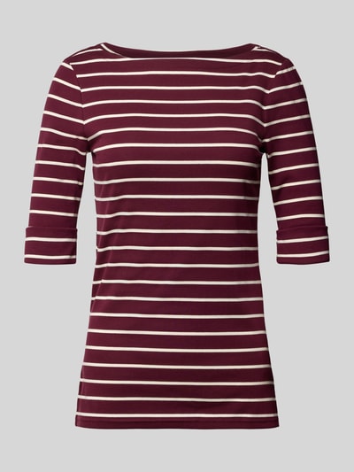Lauren Ralph Lauren T-Shirt mit 1/2-Arm Modell 'JUDY' Dunkelrot 2