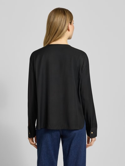 Tommy Hilfiger Relaxed Fit Langarmbluse aus reiner Viskose BLACK 5