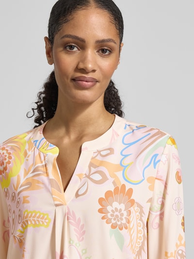 HERZENS Regular fit Blouse van Mix van zijde en elastaan Zand - 3
