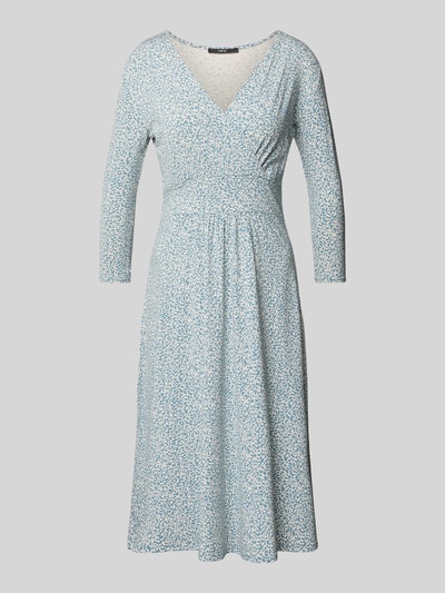 Zero Knielanges Kleid mit V-Ausschnitt Bleu 2