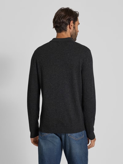 Christian Berg Men Gebreide pullover van puur kasjmier Antraciet gemêleerd - 5