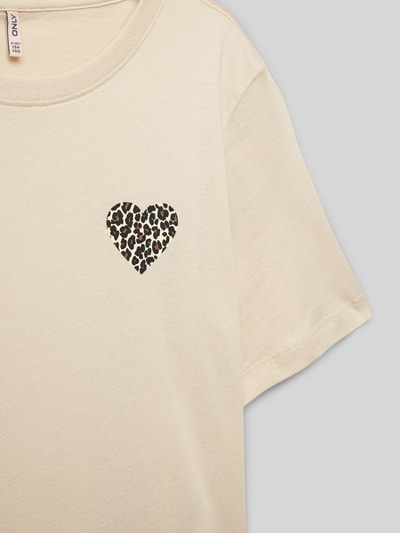Only Regular Fit T-Shirt aus reiner Baumwolle Modell 'REX' Sand 2