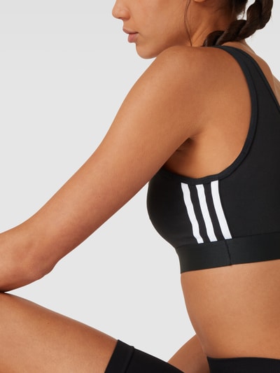 ADIDAS SPORTSWEAR Sportbeha met labeltypische galonstrepen Zwart - 3