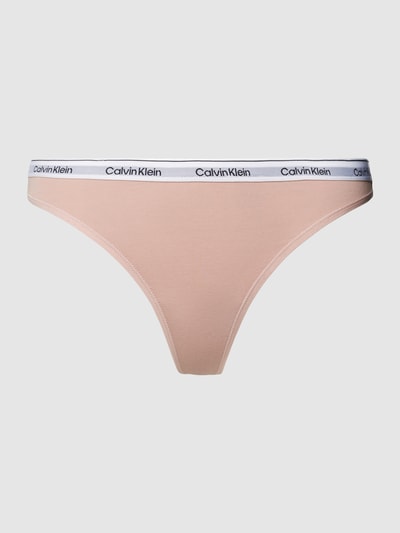 Calvin Klein Underwear String in unifarbenem Design Altrosa 1