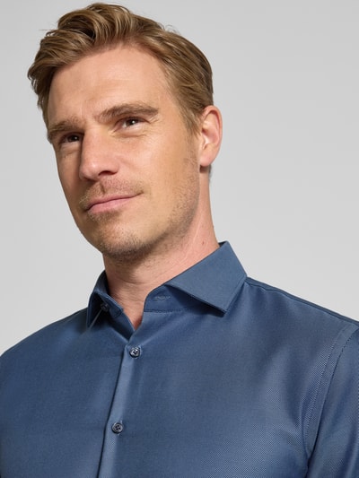 Jake*s Slim Fit Businesshemd in Premiumqualität Marine 3