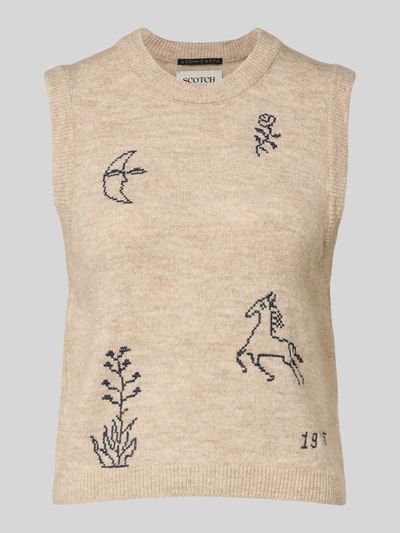 Scotch & Soda Regular Fit Pullunder mit Alpaka-Anteil Beige 2