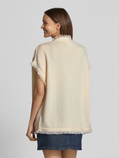 Kujten Cardigan mit Ausfransugen Modell 'NESSA' Ecru 5
