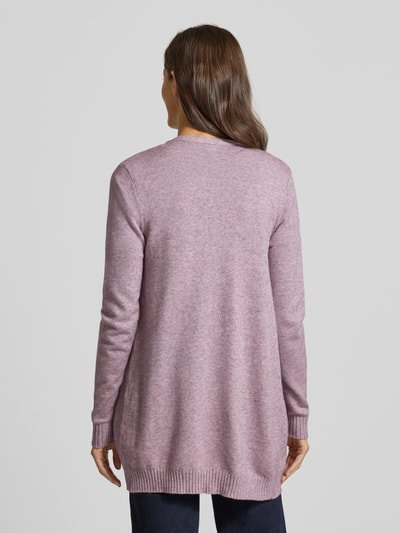 Vila Kurtka z dzianiny z przodem bez zapięcia model ‘RIL’ Fiołkoworóżowy 5