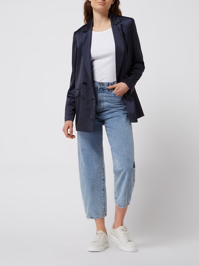 Taifun Blazer van satijn  Marineblauw - 1