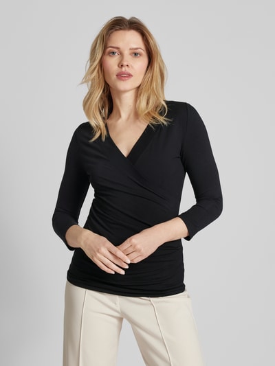 Lauren Ralph Lauren Longsleeve in Wickel-Optik Modell 'ALAYJA' Black 4