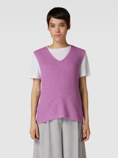 Tom Tailor Spencer in effen design met V-hals Violet - 4