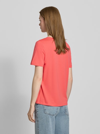 Vero Moda Comfort fit T-shirt van katoenmix, model 'DIFACEY' Lichtrood - 5