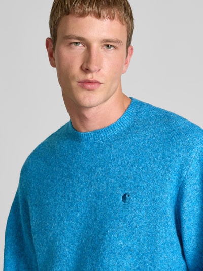Carhartt Work In Progress Strickpullover mit gerippten Abschlüssen Rauchblau 3