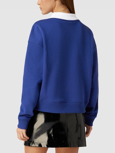 Tommy Jeans Sweatshirt mit Polokragen Royalblau 5