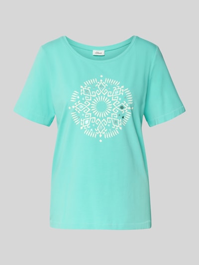 s.Oliver RED LABEL T-shirt o kroju regular fit z mieszanki bawełny Jasnoniebieski 2