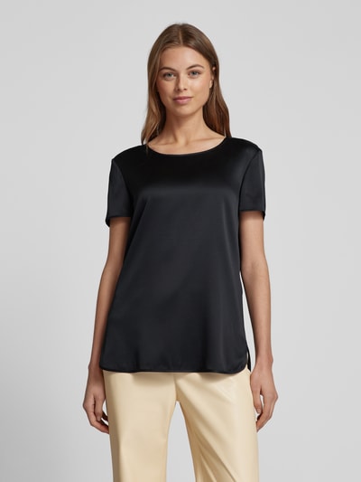 MaxMara Leisure Regular Fit Blusenshirt mit Rundhalsausschnitt Modell 'CORTONA' Black 4