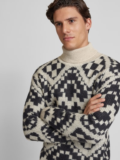 Casual Friday Strickpullover mit Rollkragen Modell 'Klaes' Offwhite 3