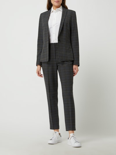 Esprit Collection Blazer met glencheck  Antraciet - 1