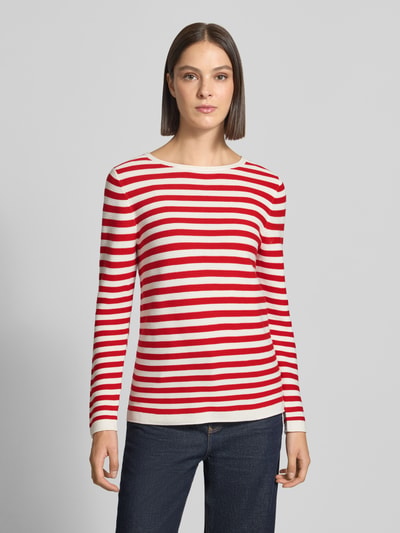 Tom Tailor Regular Fit Pullover aus reiner Baumwolle Rot 4