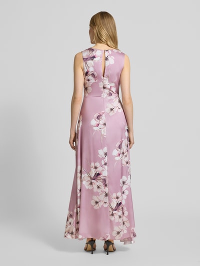 Rinascimento Sukienka wieczorowa z kwiatowym nadrukiem na całej powierzchni Brudnoróżowy 5