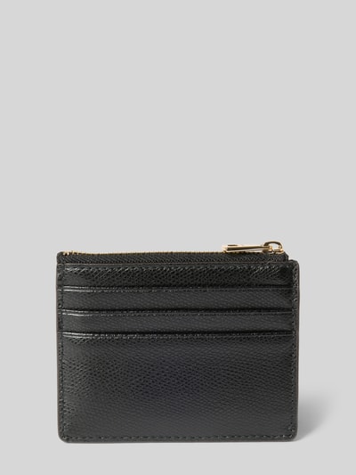 Produktfoto, Card Case mit Label-Detail Modell 'CAMELIA' von FURLA in Schwarz mit Hauptfach, Reißverschluss, diverse Einsteckfächer, Lederstruktur