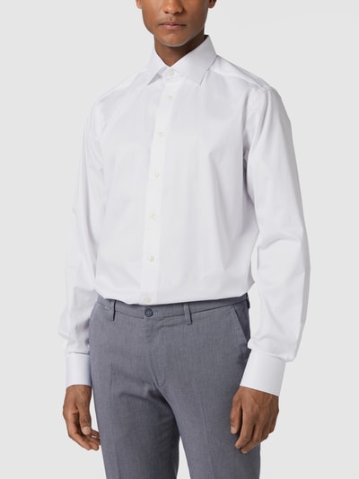 Eton Regular Fit Business-Hemd aus Twill Weiss 4