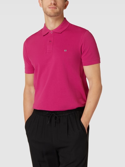 Christian Berg Men Poloshirt mit Label-Stitching Pink 4