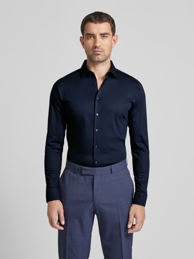 Desoto Slim fit zakelijk overhemd met kentkraag Marineblauw - 4