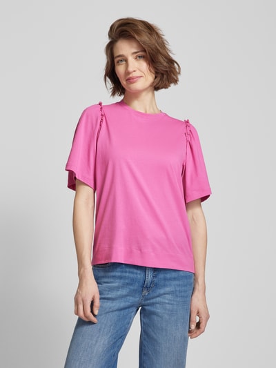 Selected Femme T-Shirt in unifarbenem Design Modell 'PENELOPE' Pink 4