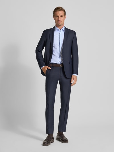 BOSS Slim Fit Businesshemd aus Baumwoll-Mix Modell 'HANK' Bleu 1