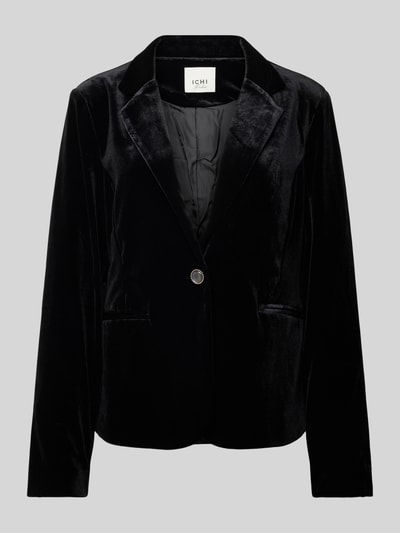 ICHI Blazer met reverskraag, model 'VELVETTY' Zwart - 2