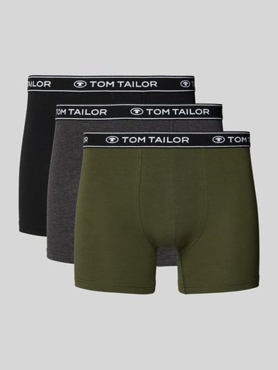 Tom Tailor Slim Fit Trunks aus Baumwoll-Elasthan-Mix Oliv 1