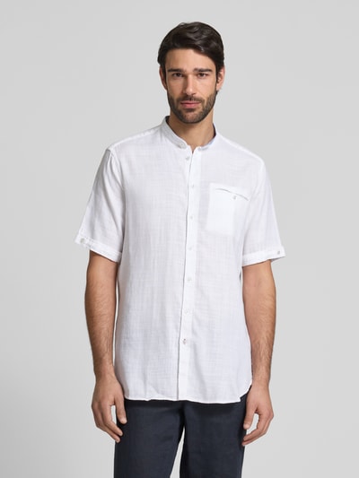 Christian Berg Men Freizeithemd mit Knopfleiste Weiss 4