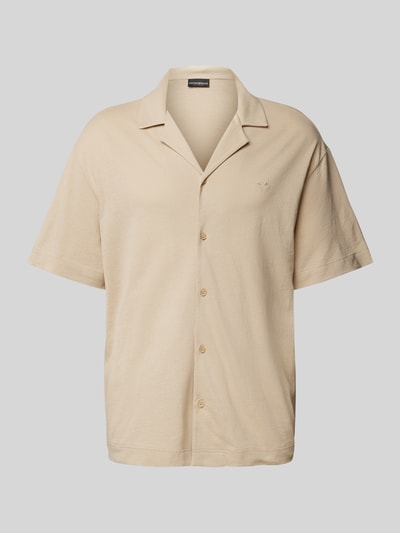 Emporio Armani Freizeithemd mit Label-Stitching Taupe 2