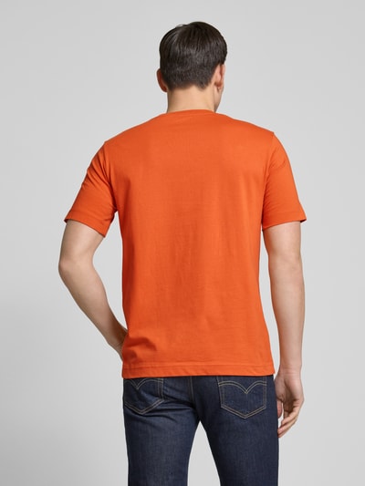 Marc O'Polo Regular Fit T-Shirt aus reiner Baumwolle mit Logo-Print Orange 5