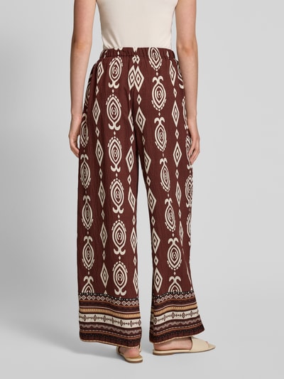 ZABAIONE Spodnie materiałowe z elastycznym pasem Czekoladowy 5