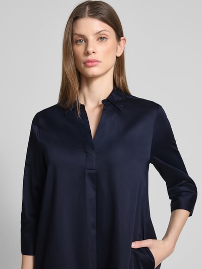 s.Oliver BLACK LABEL A-Linie Tunikakleid aus Baumwoll-Mix Marine 3