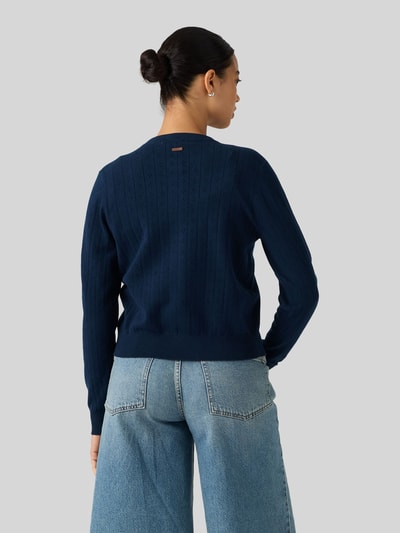 Levi's® Regular Fit Strickjacke aus Baumwoll-Mix Dunkelblau 5