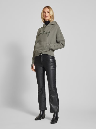 Zadig & Voltaire Oversized Hoodie mit Statement-Stitching Mittelgrau 1