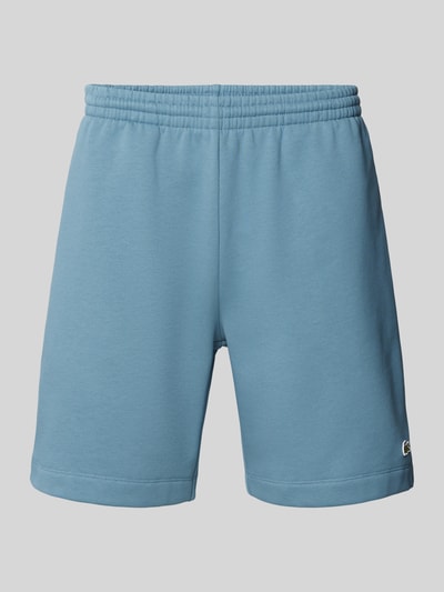 Lacoste Regular Fit Sweatshorts mit elastischem Bund Rauchblau 1