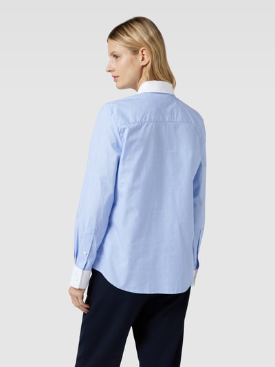 Tommy Hilfiger Overhemdblouse met labelstitching Lichtblauw - 5