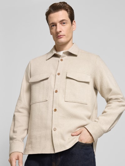 Drykorn Hemdjacke mit Knopfleiste Modell 'GUNRAY' Beige 3