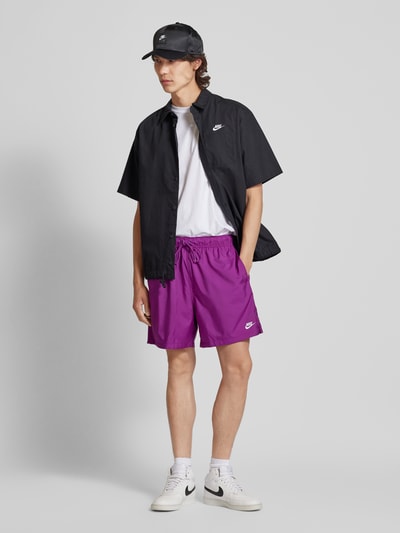 Nike Sweatshorts met labelstitching Paars - 1