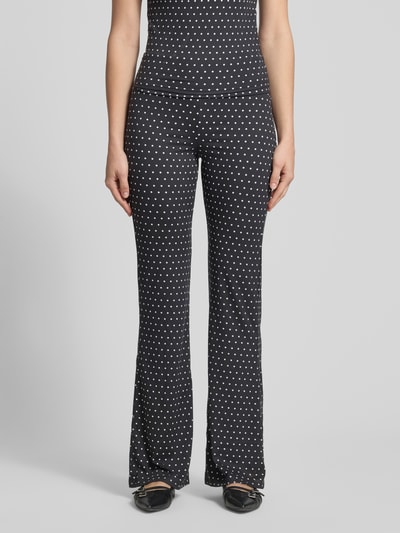 NOISY MAY® Flared Cut Hose im Allover-Look Modell 'DESTINY' Black 4