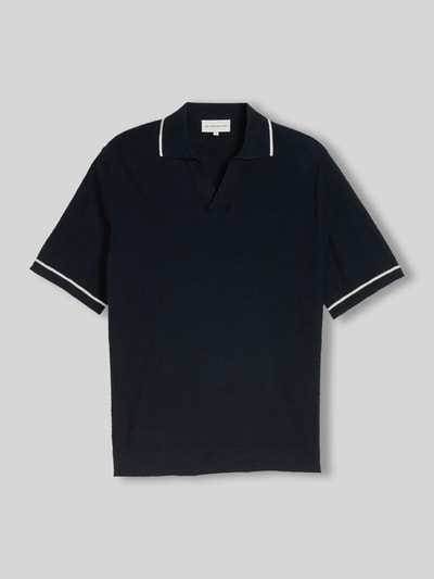 Tom Tailor Koszulka polo z czystej bawełny o wyglądzie dzianiny, krój regular fit Granatowy 2